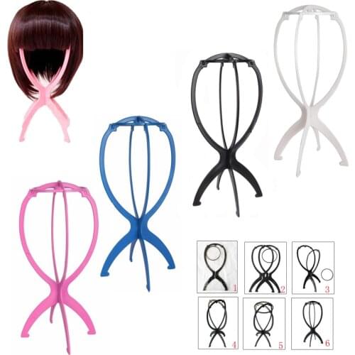 15piece/lot Hotsale Portable Folding Plastic Stable Durable Wig Hair Hat Cap Holder Stand Display Tool