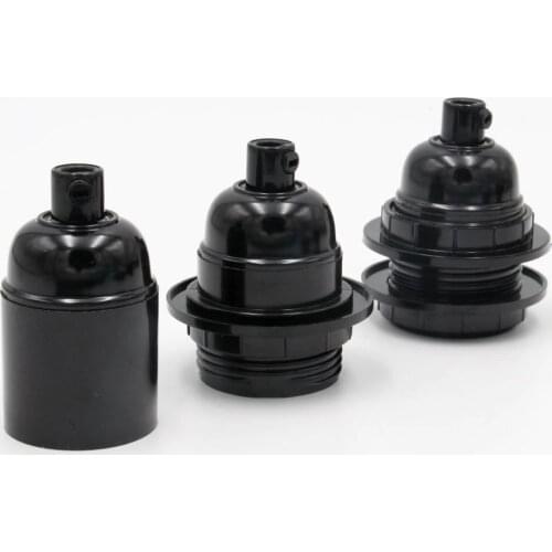 2 Pieces 10 Pieces 50pcs Black Bakelite Light Socket Threaded Lamp Holder E27 Fittings Phenolic Screw Lampholder