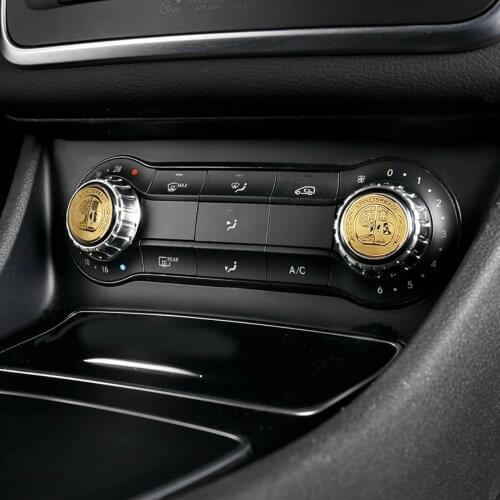 29mm Car Air Conditioning Sticker Multimedia Button Sticker For Mercedes Benz AMG Brabus Maybach AFFALTERBACH AMG Interior Decal