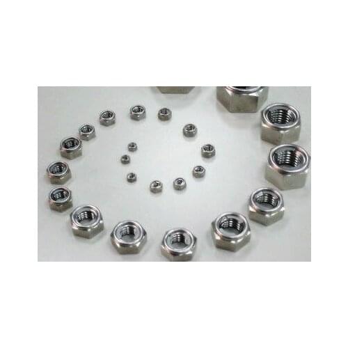 50pcs Metric M6 304 Stainless Steel Hex Head Nylon Insert Lock Jam Stop Nuts