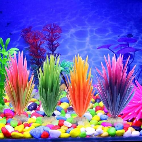 Artificial Plastic Plant Narcissus Water Grass Fish Tank Aquarium Decor Ornament