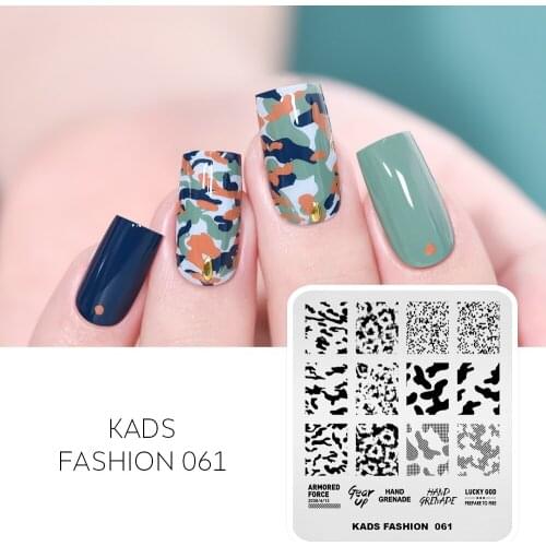 AriesLibra Camouflage pattern Nail Stamping Plates Nail Art Fashion Design Iamge Templates Stamp Printing Nails Stencil Plate