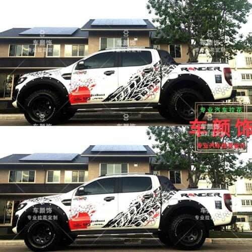 Car sticker FOR Ford Raptor F150 rear decoration stickers body decoration pull flower Raptor