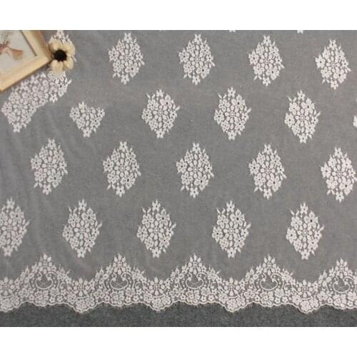 GLace 3M/Lot african fabric Lace eyelash embroidery lace accessories handmade diy dress wedding dress fabric TX597