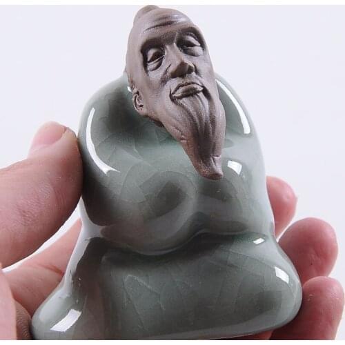 Boutiques Purple Clay Ge Kiln Tea Pet Ceramic Kung Fu Tea Set Accessories Crafts Home Decoration Tea Play Tray Cabinet Ornaments