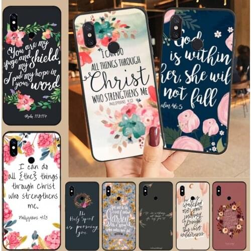 Bible letter pattern Phone Case For Xiaomi Redmi note 7 8 9 t max3 s 10 pro lite cover funda coque shell