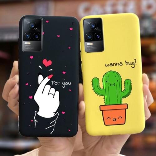 For Vivo V21e Case V2061 Cute Candy Painted Cover For Vivo V21e V 21e Soft Silicone Phone Cases Shockproof Bumper Vivo V21e Bags
