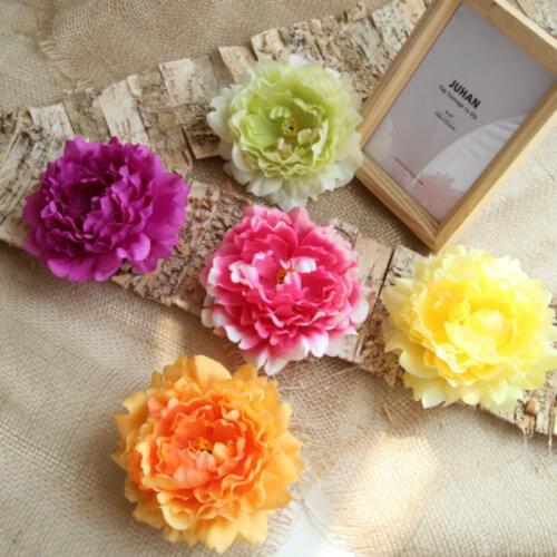 Vivid Peony Flower Head Silk Artificial Flowers Marriage Birthday Party Decoration Wedding flowers Home Ornamental Flores 1PC