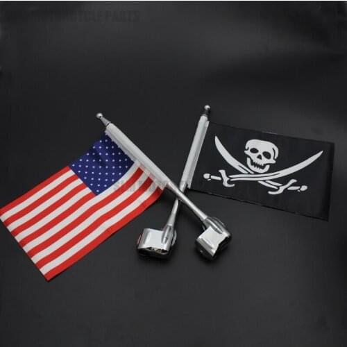 For Honda GoldWing GL1800 GL1500 2001-2012 Motocycle CNC plating Aluminum Rear Side Mount Luggage Rack Antenna Vertical Flag Pol