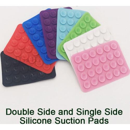 Double Side Silicone Suction Pad For Mobile Phone Fixture Single Silicone Rubber Sucker Pad Cup Backed 3M Adhesive For Fixed