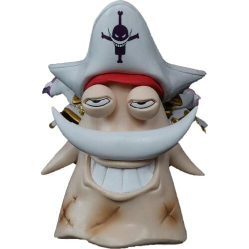 One Piece White Beard Very Ping Phone Worm Boxed Handset Anime Action Figures 12CM PVC Q Version Statue Decoration Piece Doll