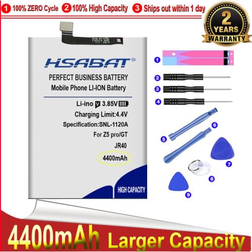 HSABAT 0 Cycle 4100mAh JR40 Battery for Lenovo Z5 Pro GT L78031 L78032 High Quality Mobile Phone Replacement Accumulator