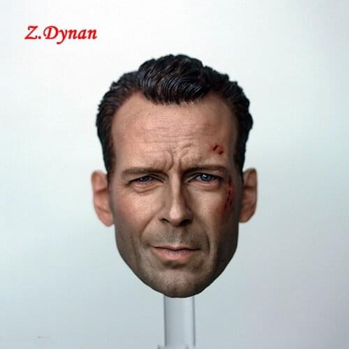Z.Dynan Toys 1/6 Scale Bruce Willis Head Sculpt Damaged Version for John Mcclane Die Hard 12 Inches Male Action Figure