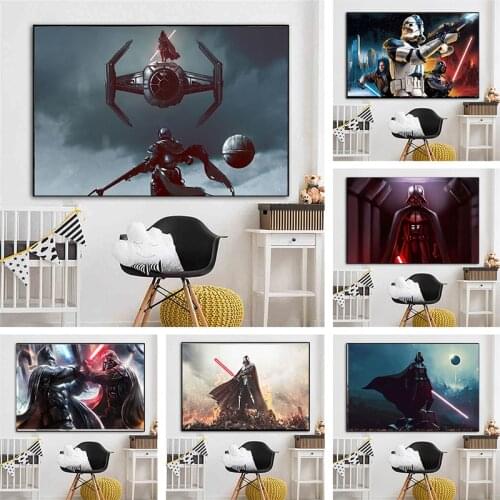 Post-70s and Post-80s Printing Classic Movie Star Wars Poster and Print Canvas Painting Wall Art Pictures for Living Room Decor