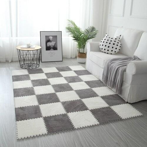 Living room carpet bedroom bedside mat simple modern gray household floor rug soft skin-friendly multi-zone use blanket