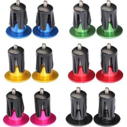 1 Pair Bicycle Handlebar Lid Aluminum Alloy MTB Bike Handle bar End Bar Stoppers 6 colours cycling Parts 2019