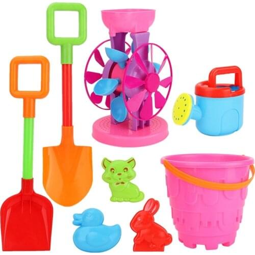 Summer Kids Play Sand Beach Toys Castle Bucket Spade Shovel Rake Water Tools Set for Kids Beach Toys Fun Shovel Molds