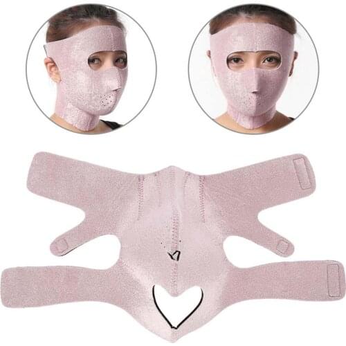 V Face Slimming Mask Thin-Face Bandages Face Slim Lifting Belts Neck Lift Up Bandage Posture Correction Sleeping Face Belt Tools