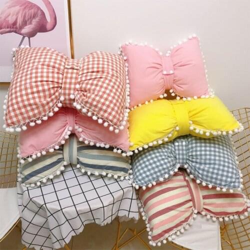 Cute Kawaii Bow Stuffed Toys Dolls Toys Gift Stuffed Soft Doll Cushion Sofa Pillow Gifts Party Decor Living Room Decoration