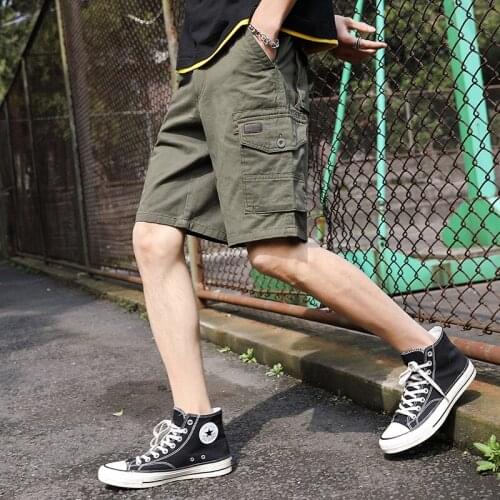 MRMT 2021 Brand Summer Mens Five-point Pants Thin Loose Casual Multi-bag Short Pants for Male Beach Pants