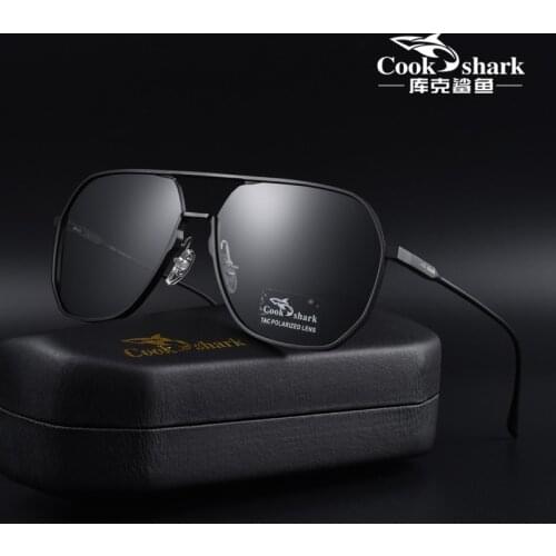 Cook Shark Mens Polarized Sunglasses for Driving Special Sunglasses Mens Color Change Day and Night Glasses Tide