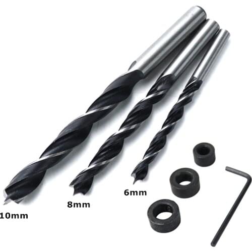 4pc/set Woodworking Oblique Hole Locator Drill Bits Pocket Hole Jig Kit Angle Drill Guide Set Hole Puncher DIY Carpentry Tools