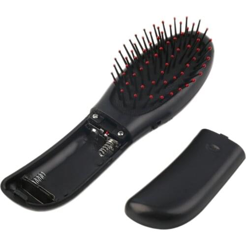 New Electric Vibrating Hair Brush Comb Massager Black Hair Scalp Head Blood Circulation Massager Comb Brush Black