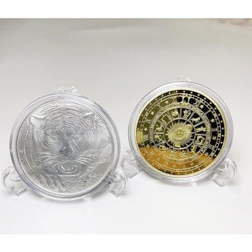 2022 Chinese New Year Tiger Year Original Commemorative Coin Bimetal Collection China Zodiac Tiger Year Coins Decoration Crafts