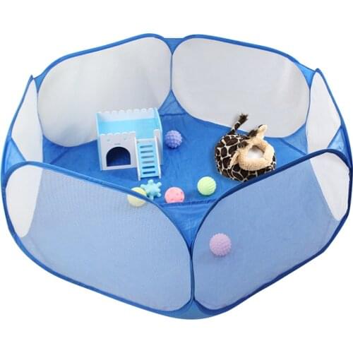 Portable Foldable Pet Fence Indoor Outdoor Game Safe Guard Playpen Small Medium Animal Cage for Hamster Cat Guinea Pig