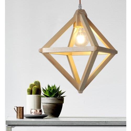 Simple modern solid wood dining room chandelier bar cafe light creative personality warm bedroom living room lamp LU8161136