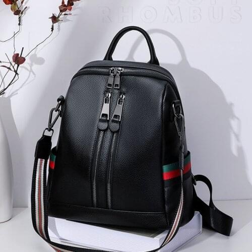 Quality Womens backpack Luxury Designer Famous Brand Womens bag Casual Large capacity backpack student bag Black рюкзак женски