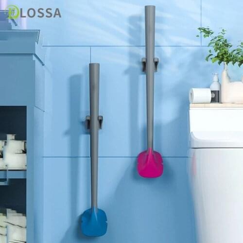 ELOSSA TPR Bathroom Silicone Toilet Brush Wall-Mounted Cleaning Brush WC Cleaning Tool Household Home Bathroom Accessories Set