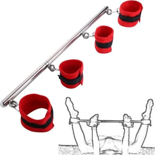 Steel Bondage Kit With Sex Handcuffs Shackles Shibari Rope Bdsm Slave Spreader Restraint Women Sex Toys Torture Sexual SM Tools