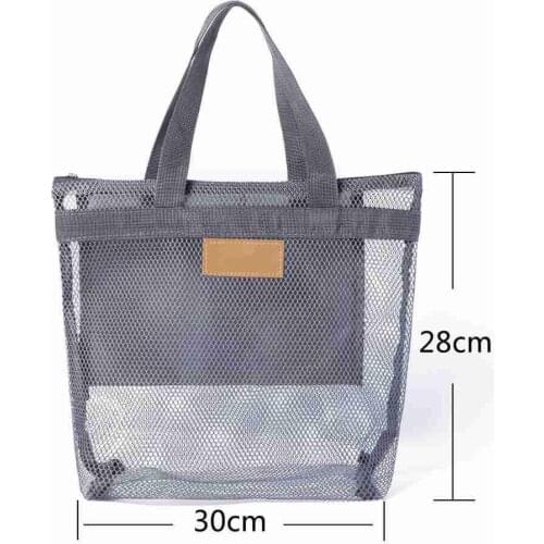 Travel Beach Bag Outdoor Washing And Swimming Bag Mesh Handcuff Storage Bag Practical Seaside Vacation Portable 30x28x9.5cm