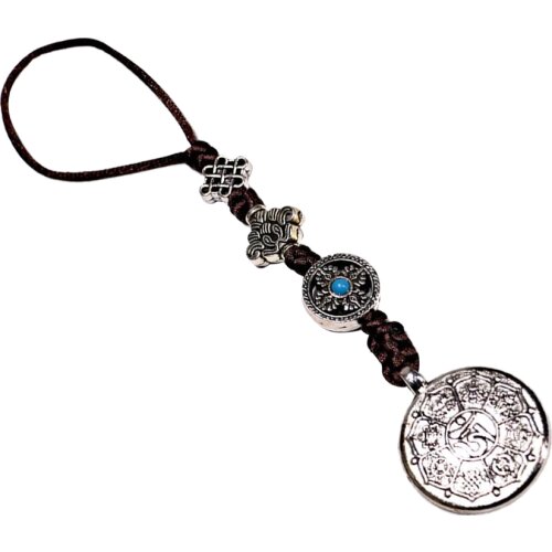 Tibetan Shamans Eight-Trigrams Copper Mirror for Home Office Good Luck M