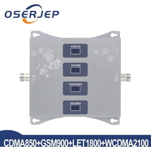 Four Band 850/900/1800/2100mhz Mobile Signal Booster 4G Cellular Amplifier GSM Repeater 2G 3G 4G Booster CDMA GSM DCS WCDMA