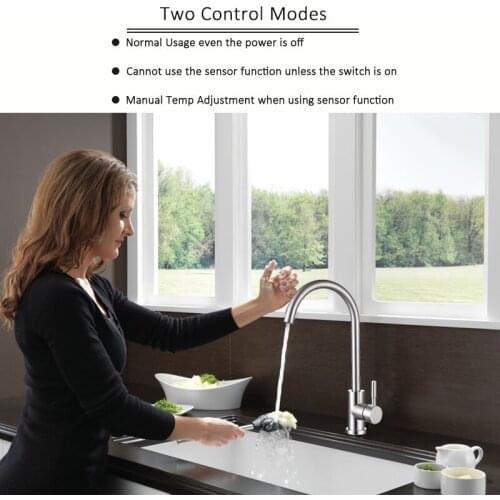 Vidric SUS304 Brushed Nickel Smart Touchless Sense Kitchen Faucet Stainless Stee Touch Faucet Kitchen Sensitive Touch Control