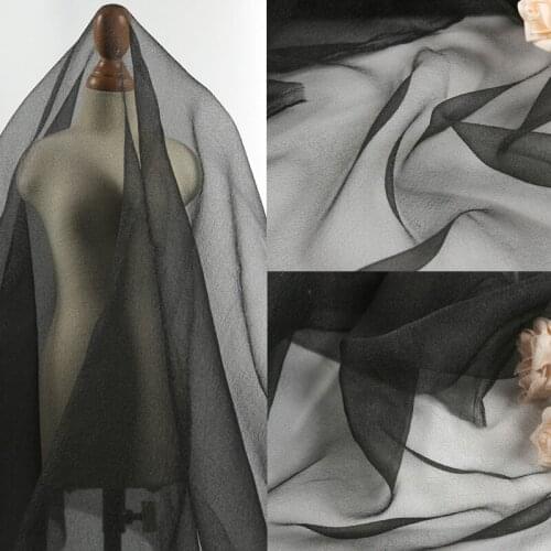 High quality white soft seersucker texture pleated yarn handmade lace fabric see-through clothing designer fabric