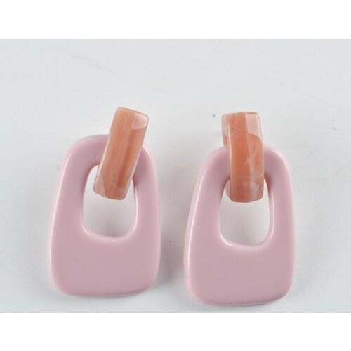 UJBOX 2019 Dangle Earrings Fashion Personality Geometric Irregular Korean Earrings Women Multicolor Green Blue Dangle Earrings