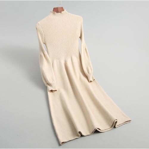 2019 Women Sweater And Pullovers Turtleneck Women Long Pullovers Knitting Women Long Dress Vestidos Warm Sweater Pull Femme