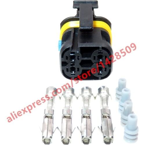 20 Sets 4 Pin Automotive Connector Wire Harness Female Waterproof Connector