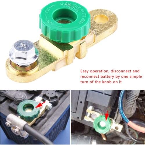 1Pcs Battery Terminal Link Green Head Car Battery Terminal Link Switch Quick Cut-off Disconnect Auto Accessory Car Styling