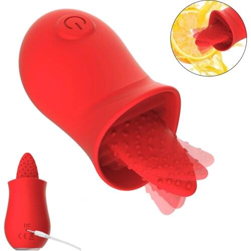 10 Frequency Tongue Vibrator Licking Vulva Clitoris Orgasm Clit Stimulator Vibrator Sex Toys for Women Masturbation USB Charging