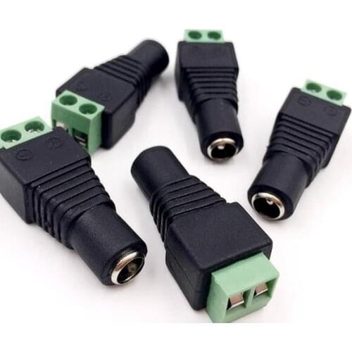 10 pieces Power Jack connector female DC adapter transposon for LED strip DC female adapter DC transformer