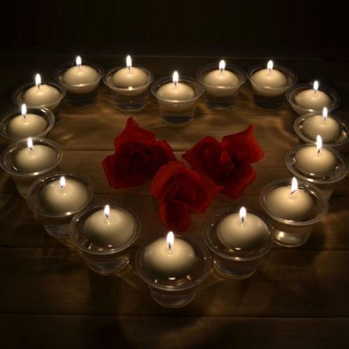 10pcs/lot Pure Color Floating Candles Round Shape Floating Candle Home Party Decoration Drop Shipping Dia 3.5cm