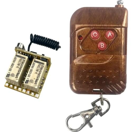2CH Relay Wireless Remote Control Switch 433mhz RF Mini Small 3.7v 5v 6v 9v 12v Momentary Controller Module trigger reset button