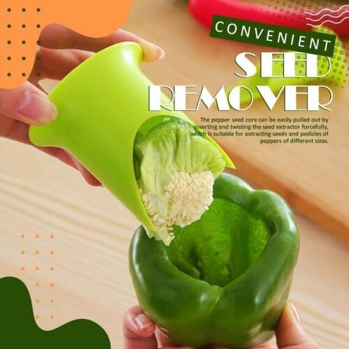 2Pcs/set Creative Pepper Corer Slicer Pepper Seeded Remover Device Tomato Coring Device Fruit Vegetable Cutter Drop shipping