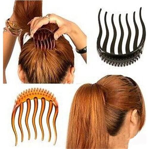 2pcs Makeup Wavy Tooth Insert Hair Combs Hairpins Bouffant Ponytail Maker Hair Clips Hairstyling Tools Accessories