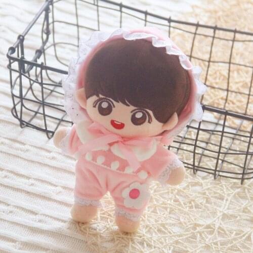 20cm Baby Doll with Plush Clothes Lovely pants shoes shirt Stuffed Toys Dolls Korea Kpop EXO Idol Dolls Gift