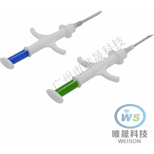 200pcs/lot 134.2KHz ISO FDX-B Animal Dogs 1.25*7mm Pet Microchips Transponder Syringe animal Id Implantable Syringe injector